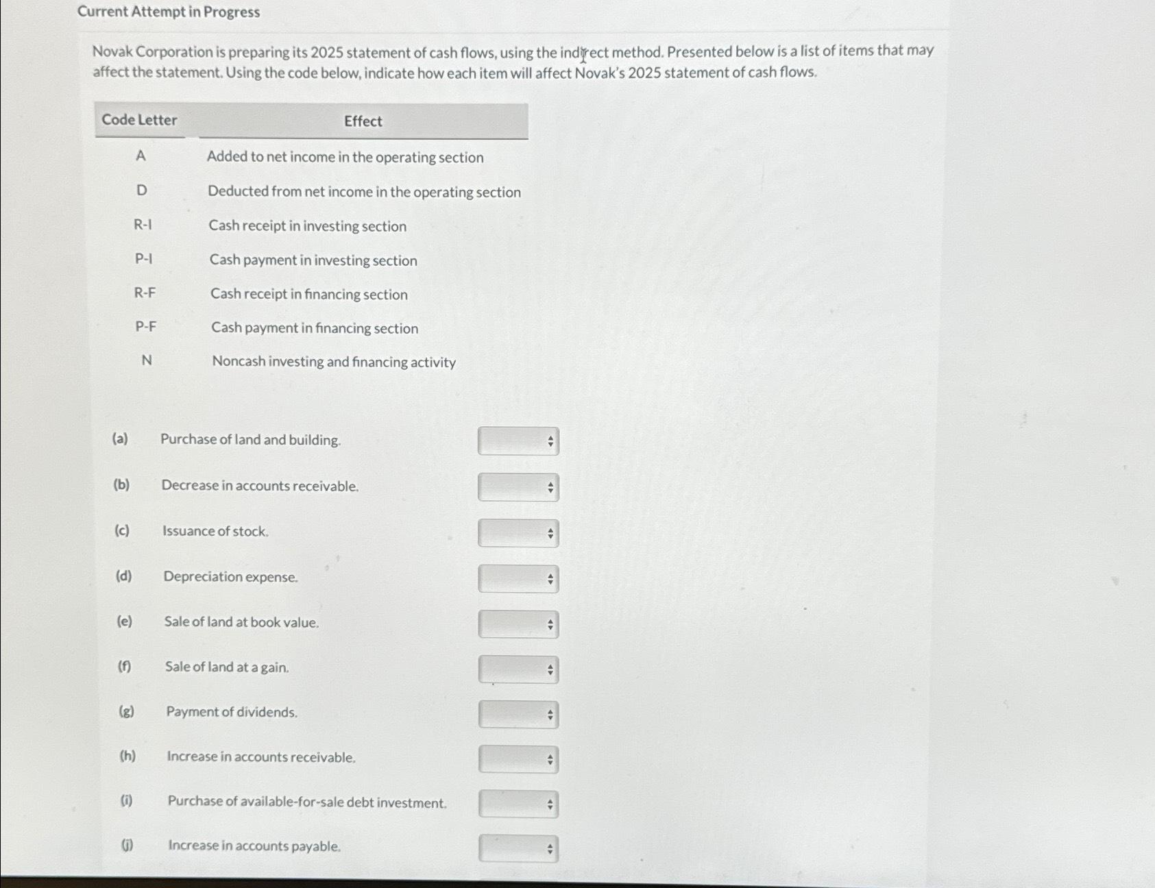  Current Attempt in Progress Novak Corporation is preparing its 2025 statement