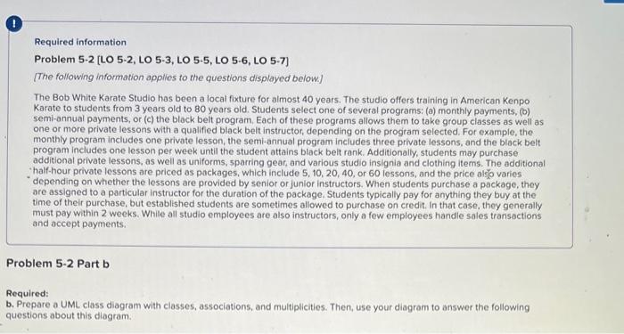 need help plz Required information Problem 5-2 [LO 5-2, LO 5-3, LO