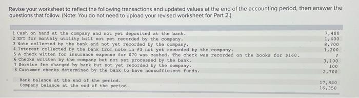 just answer 1a and 2a with the given info, thank you so