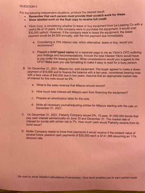  Question B please show your work/ how you got your answers!