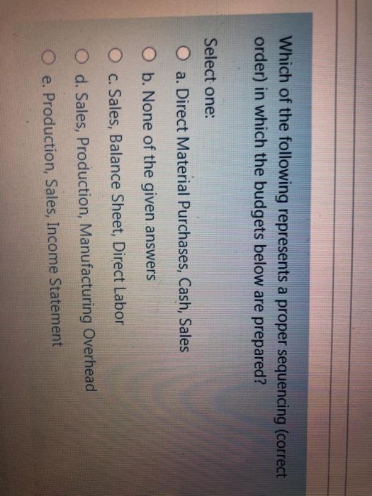 uses a two- stage allocation process. Which of the following statements best