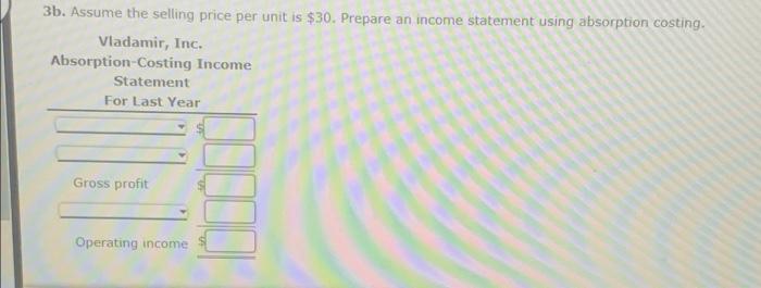 Units produced 100,000 Units sold 101,000 Variable casts per unit Direct materials