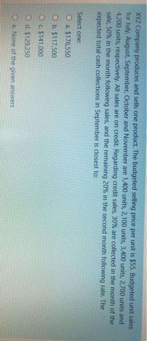 Please give me the correct answer as soon as possible! XYZ Company