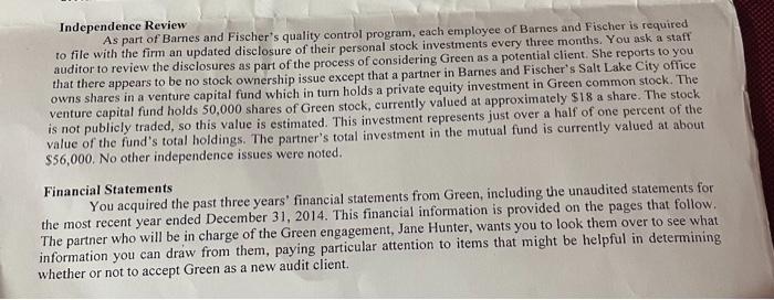 financial information, calculate relevant preliminary analytical procedures to obtain a better understanding