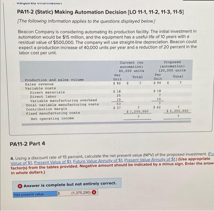 I'm not sure what I'm doing wrong?Annual Cash flow= $2,690,000x 5.019=$13,501,110 as