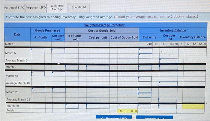 Totals Units Acquired at Cost 240 units @ $53.80 per unit 295