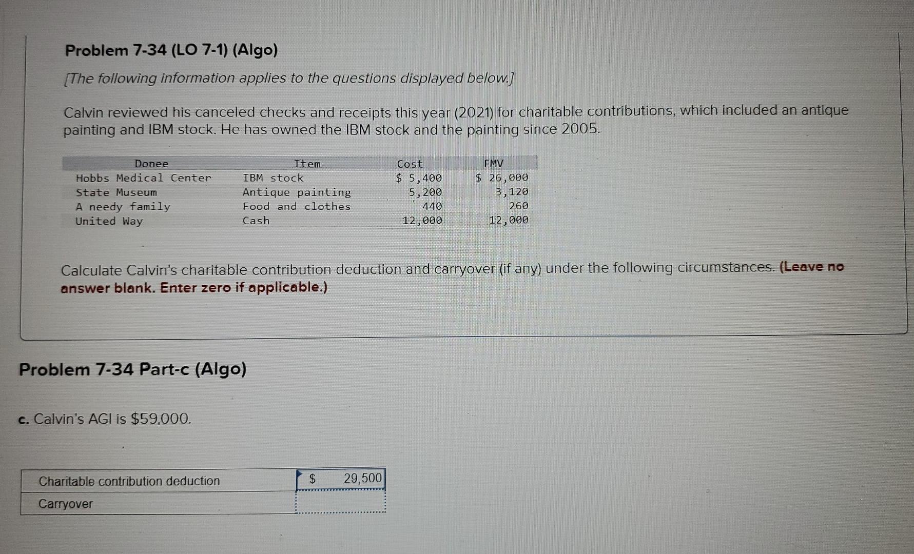  please answer question and explain math behind it Problem 7-34 (LO