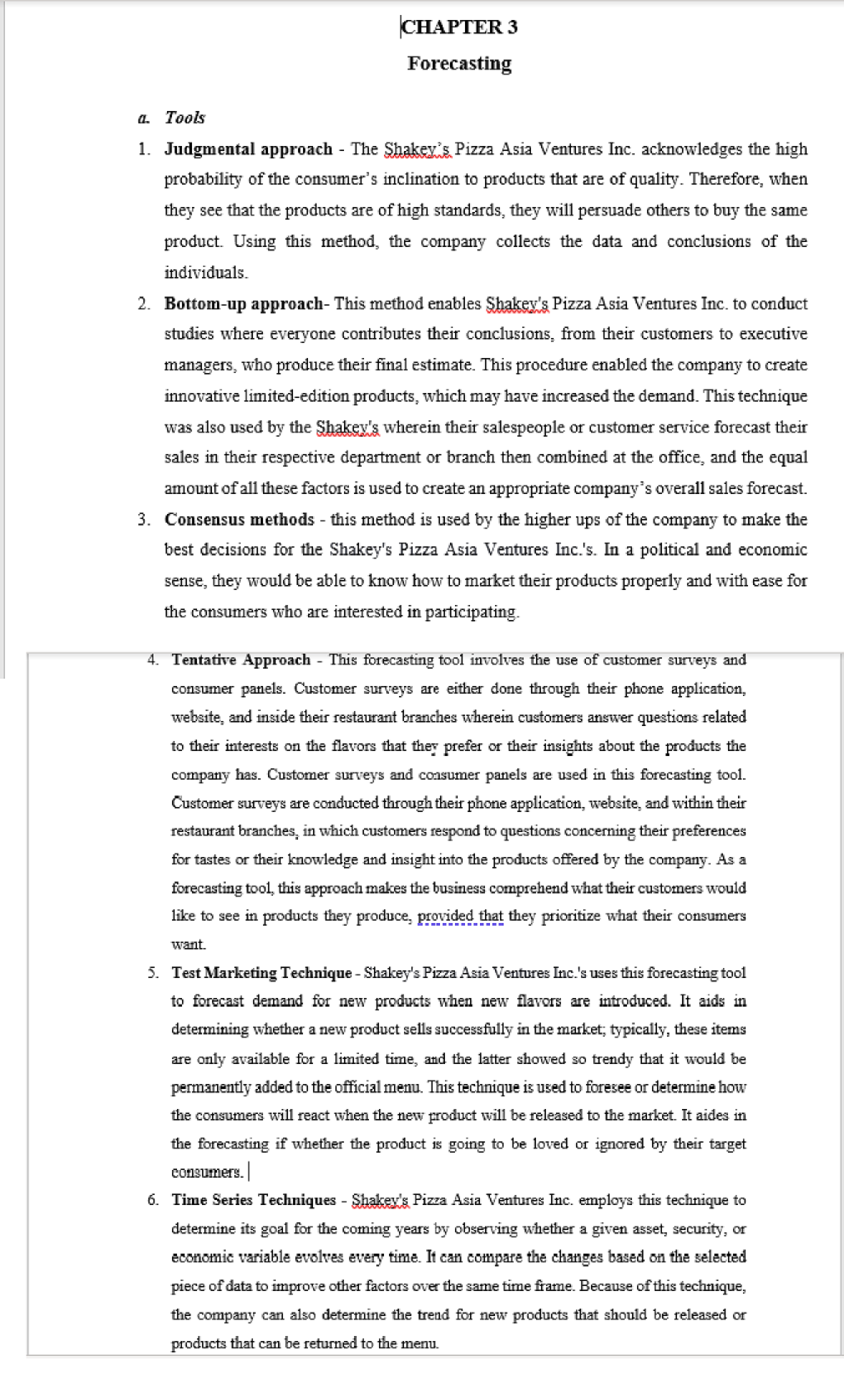  THIS IS OUR FORECASTING - I need someone who's good at