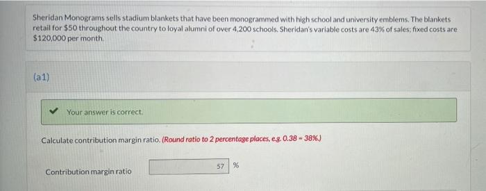 please answer PART D Sheridan Monograms sells stadium blankets that have been