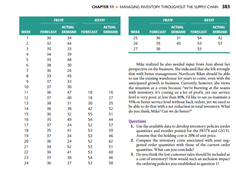 AND CONTROLLING OPERATIONS AND SUPPLY CHAINS CASE STUDY Northcutt Bikes: The Service