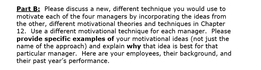  Part B: Please discuss a new, different technique you would use