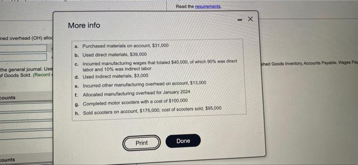 motor scooters. The company has automated production, so to narutacturing overhead based