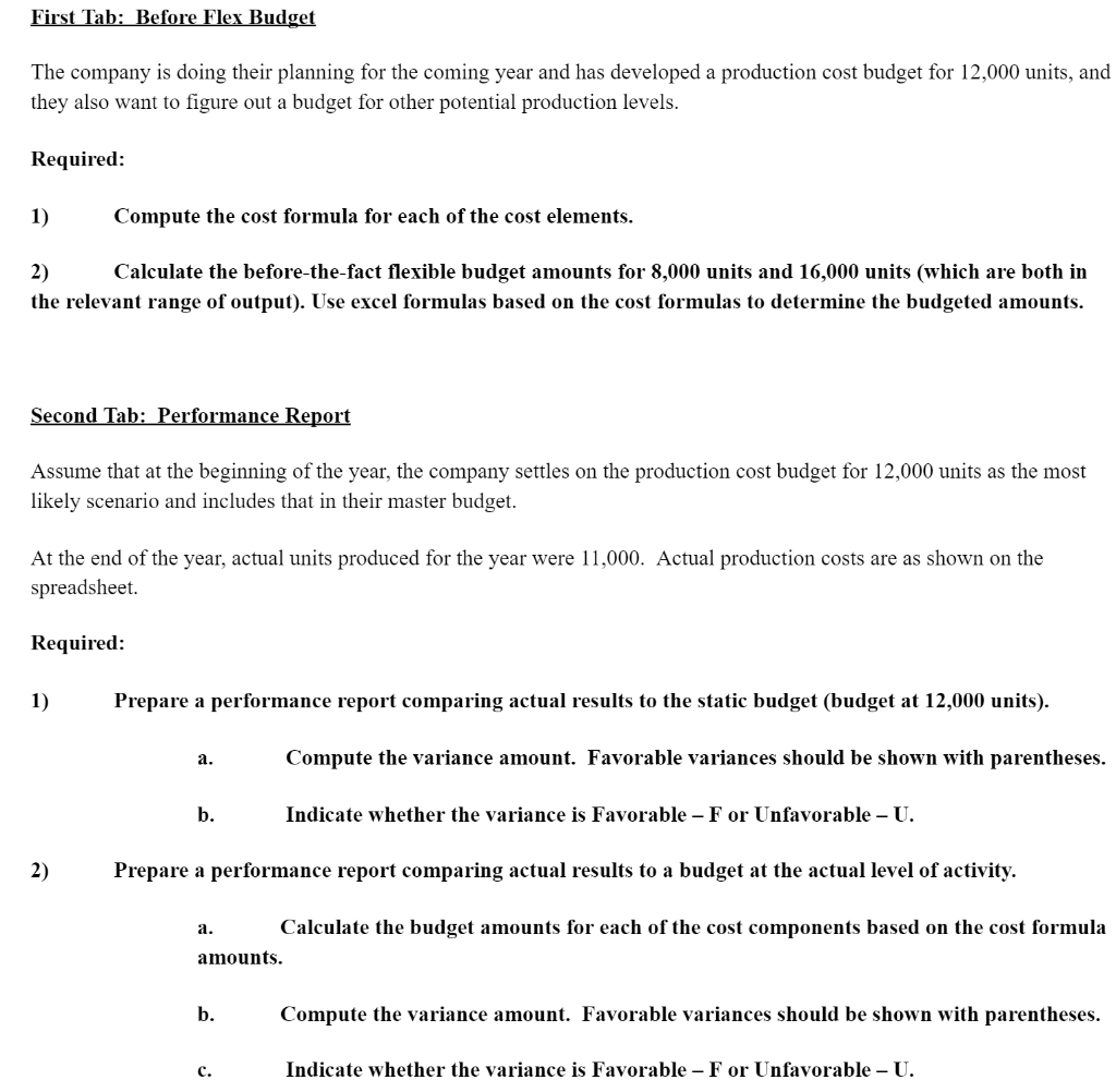 I need help knowing how to compute these problems in excel. First