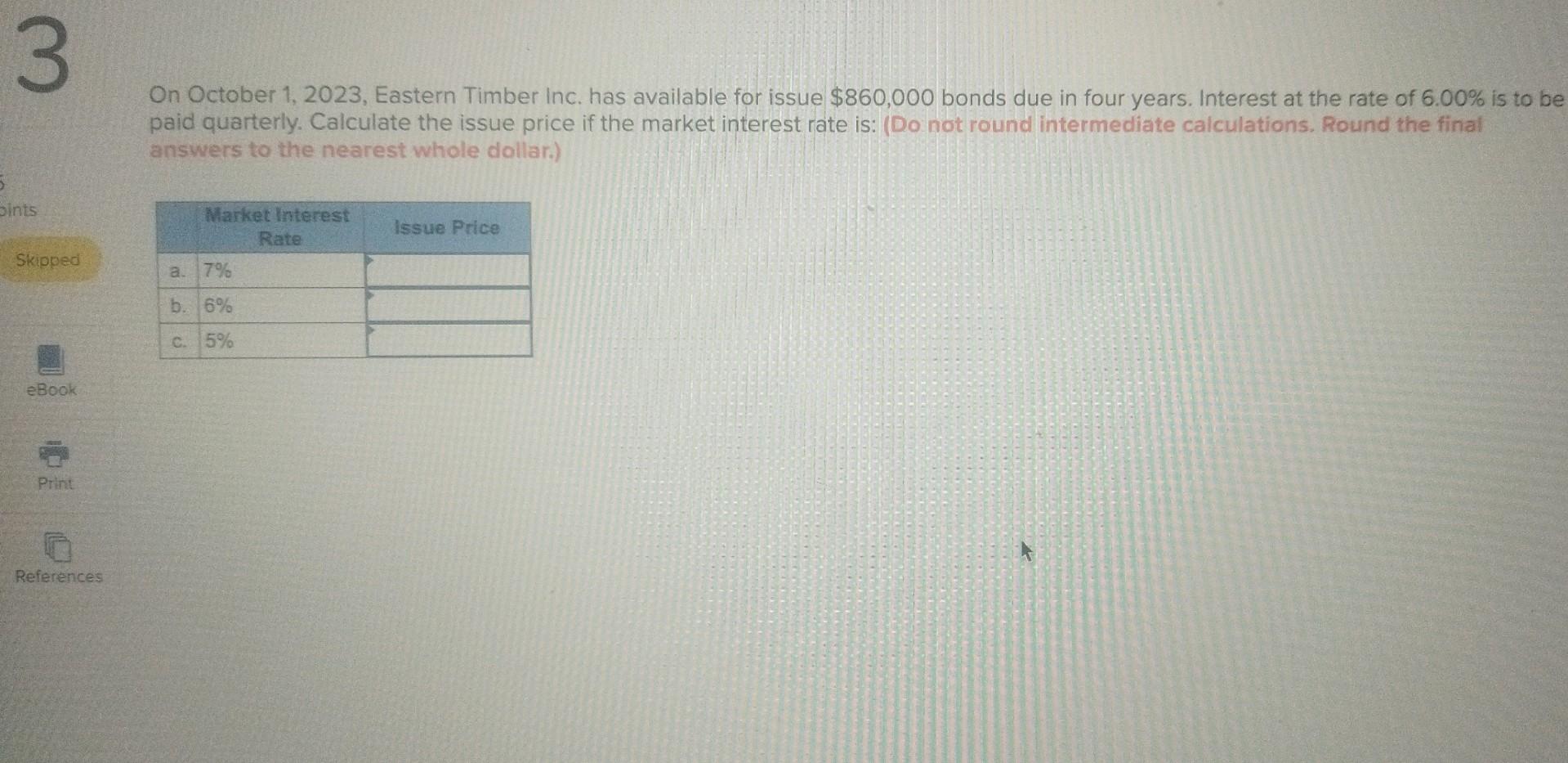  ans On October 1, 2023, Eastern Timber Inc. has available for
