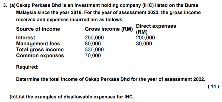  SUBJECT : TAXATION II 