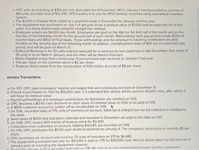 [The following information applies to the questions displayed below.] One Product Corporation