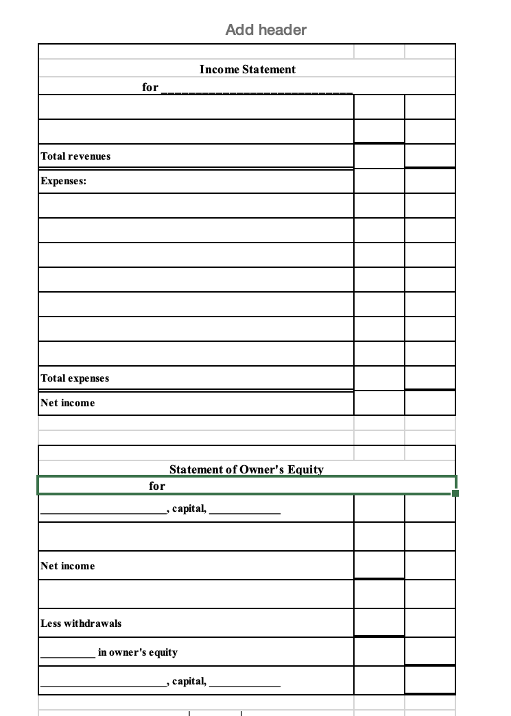 \\ \hline & & \begin{tabular}{c} Debit \\ Balances \end{tabular} & \begin{tabular}{c} Credit