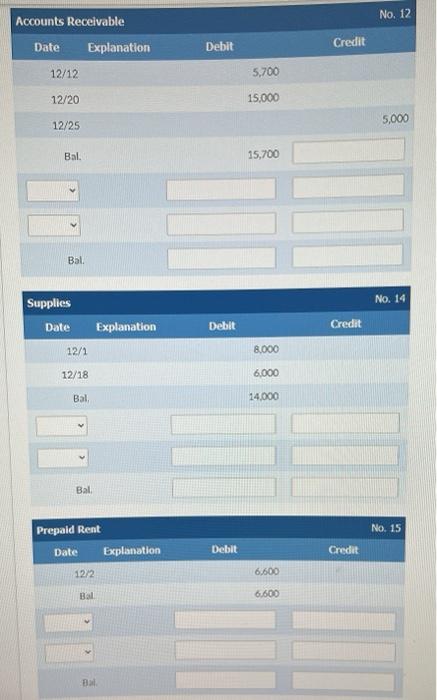 please (e) Post Adjusting Journal Entries to T-Accounts ( Ledgers) Post the