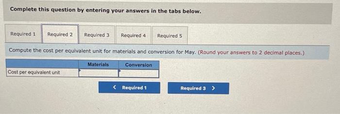 Products, Incorporated, uses the weighted-average method in its process costing system. It