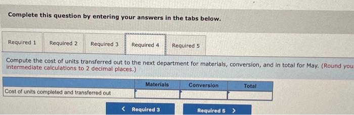 completion. Information on work in the first department, Cooking, is given below