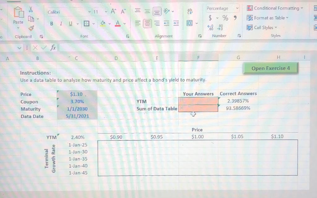  What excel formula is needed to solve for the YTM of