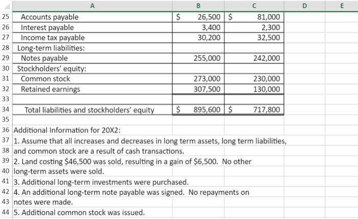for the same year ended December 31 . Use the information included