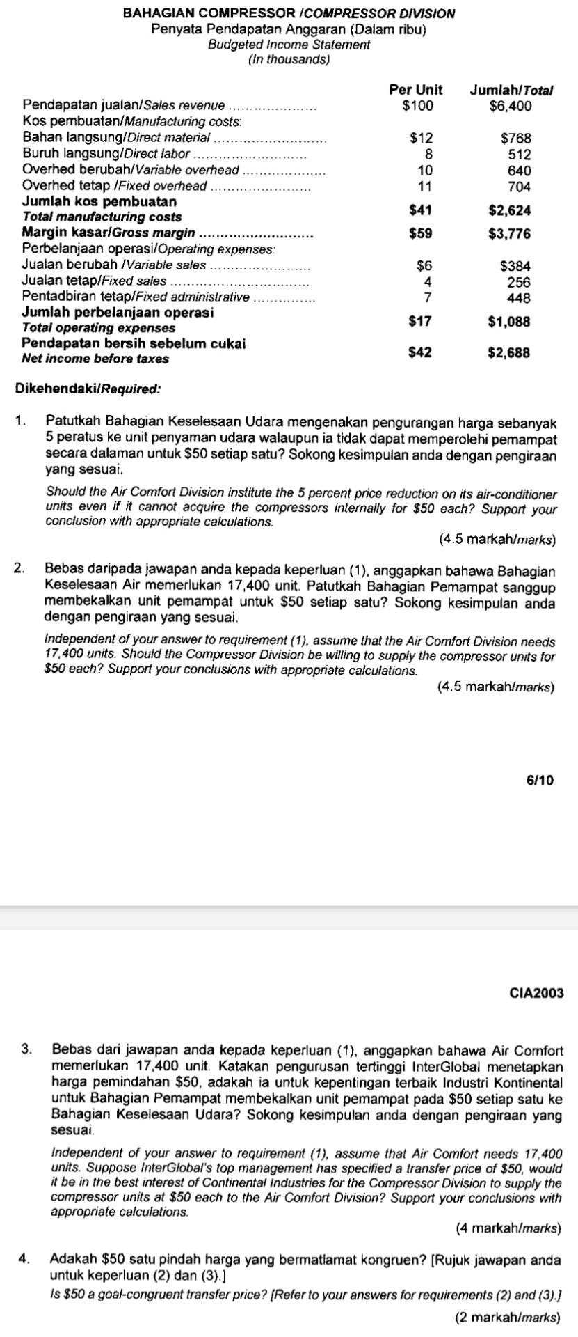 for decision making and control course. It is written in two languages