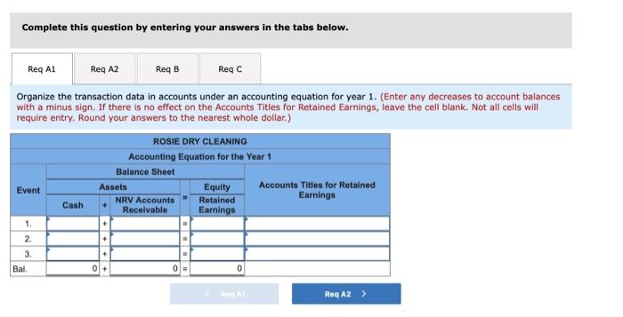 financial statements: Percent of revenue allowance method LO 5-1 Rosie Dry Cleaning