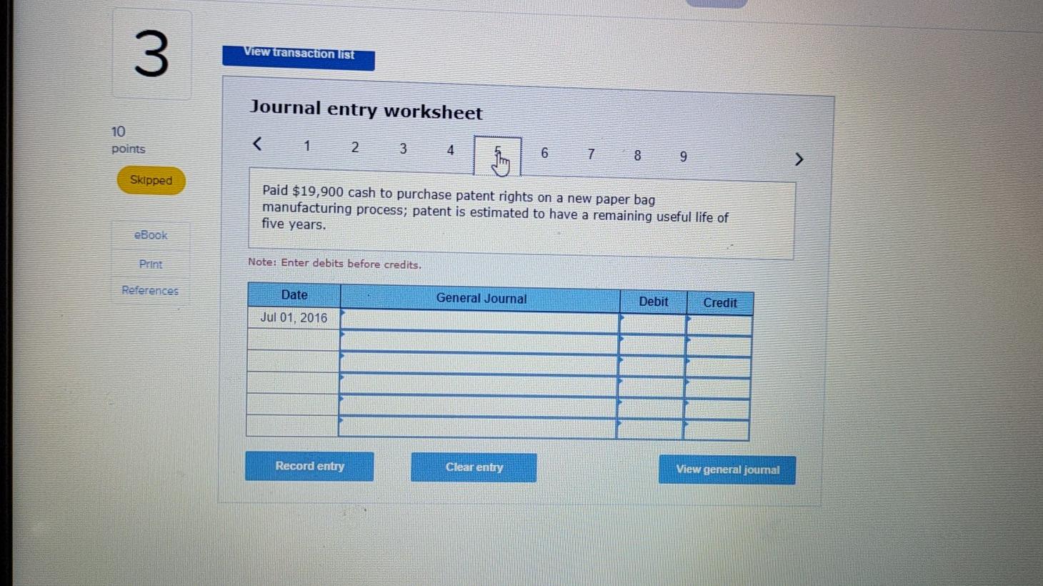 components. January 3, 2016 Paid $4,900 cash to have the storage shed