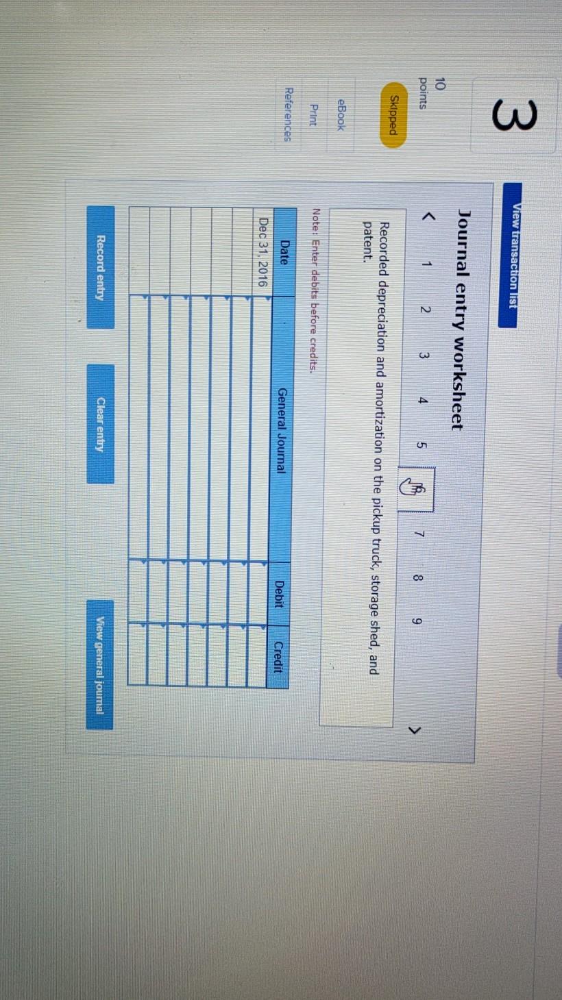 erected; storage shed has an estimated life of ten years and a