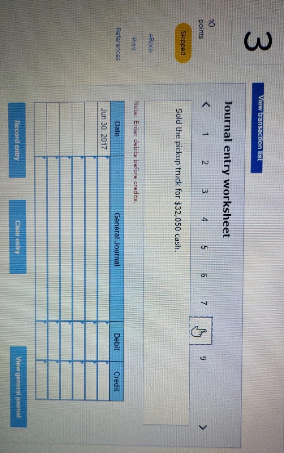 a pickup truck for use in the business; truck has an estimated