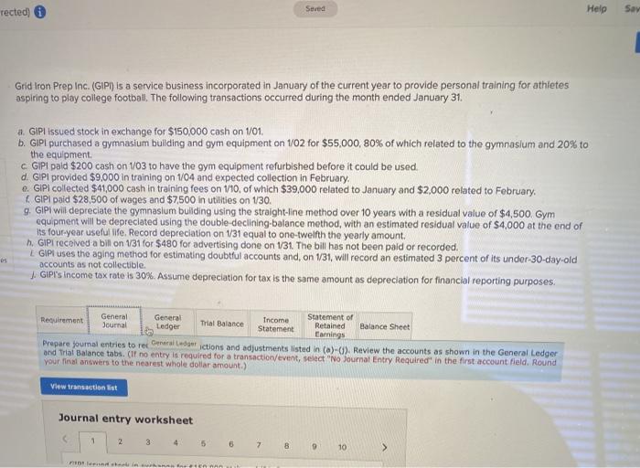  rected) Seved Help Say Grid Iron Prep Inc. (GIP) is a