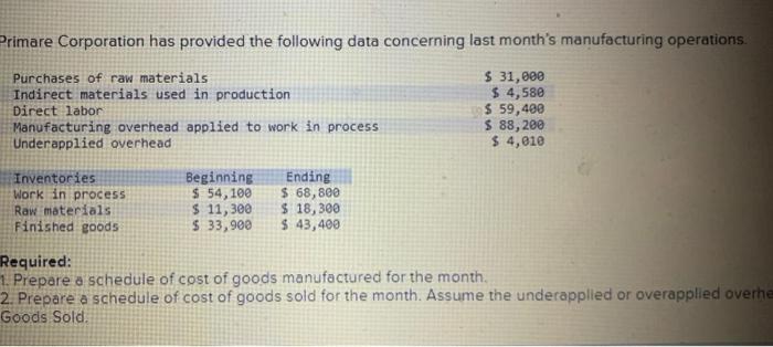 i only need help with red x's on last page! Primare Corporation