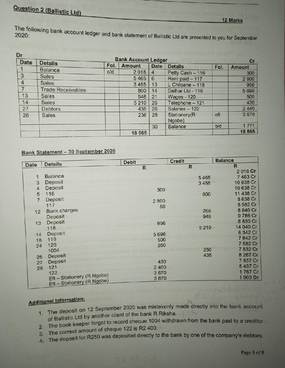 additional information (continued) 5. the electronic fund (EFT) made on 28