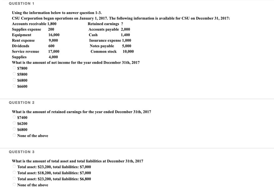 Financial Statement Analysis Please answer all questions THANK YOU! QUESTION 1 Using