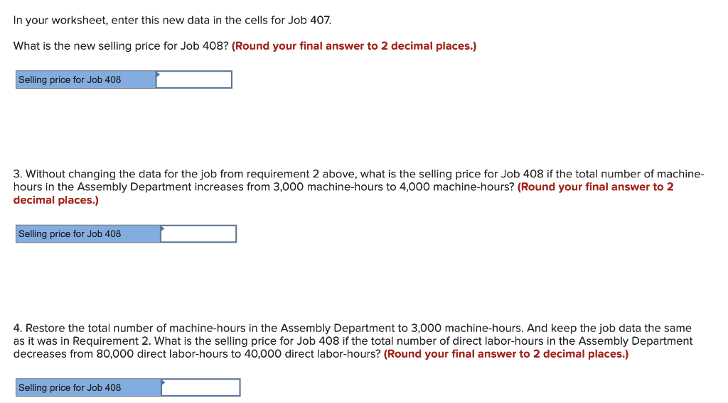 Please help answer the 3 questions below based on the information provided