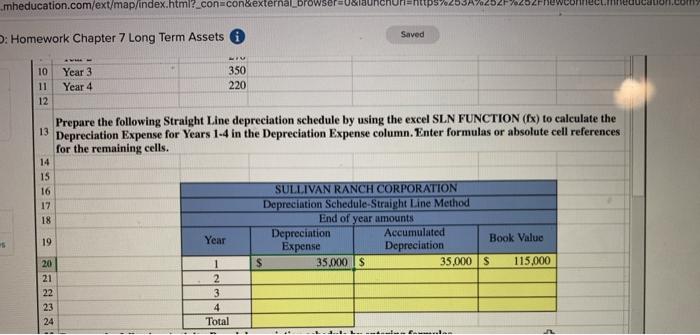 Deation 5 x 1 34.16 points Finance Depreciation Schedules - Excel FORMULAS