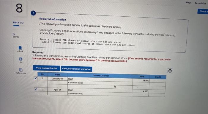  Help Save & E 00 Part 1 of 2 Required information