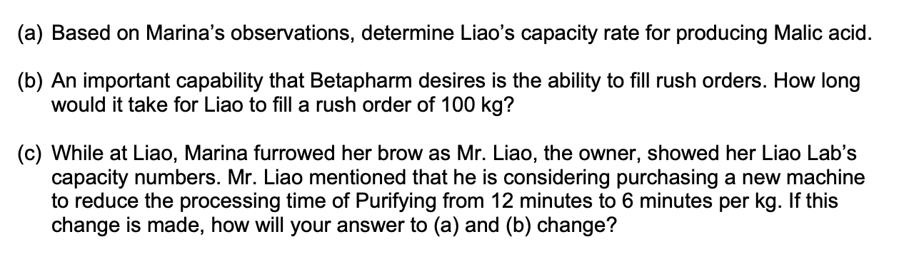 Malic acid requires processing of Malin. a key material, along with other