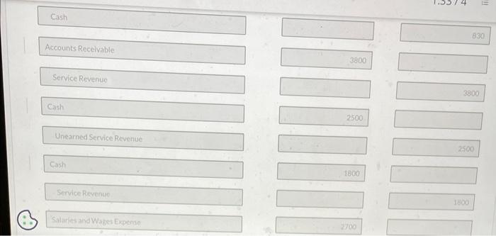 cash in exchange for common stock. 2. Hired a secretary-receptionist at a