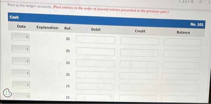 from Vincent Supply Company. 7 Paid office rent of $830 cash for