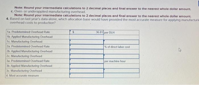 is trying to decide on an allocation base to use to assign