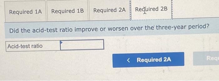 Compute the current ratio for each of the three years. (1-b) Did