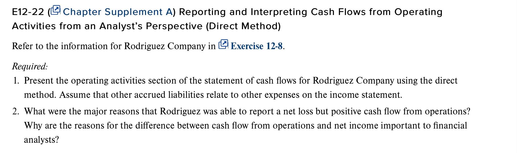 please show formulas and work. please put into excel format. E12-22 (