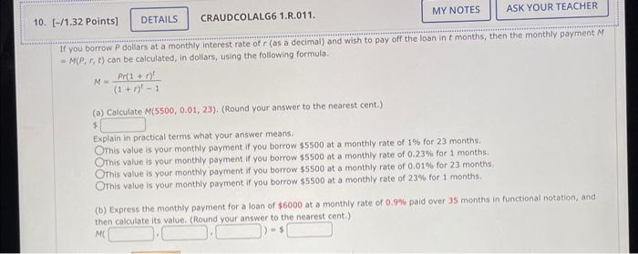 1805 using functional notation. The following is a partial table of values