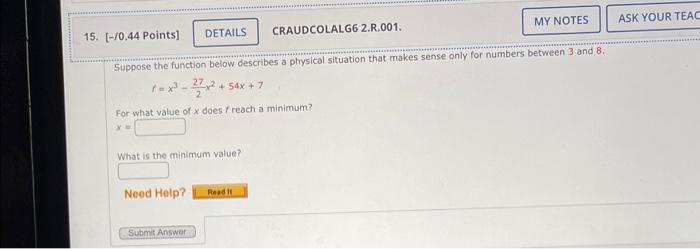 for f between x=0 and x=2. (a) Explain in practical terms what
