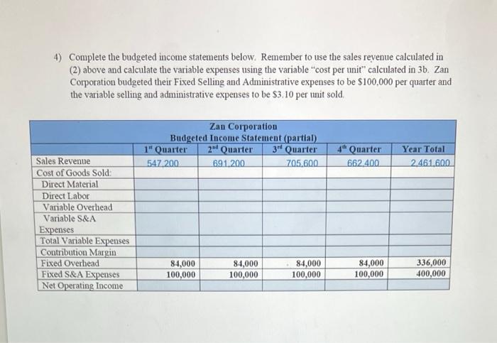 question number 4 & 5 is what I need help completing. 1st