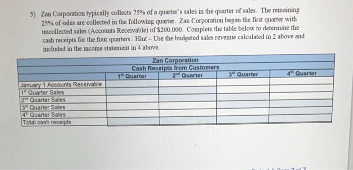 row in #4 is correct Numbers 1-3 are correct. There is some