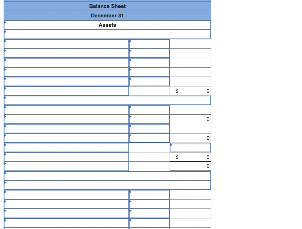 statement for the current year ended December 31. 1b. Prepare the statement