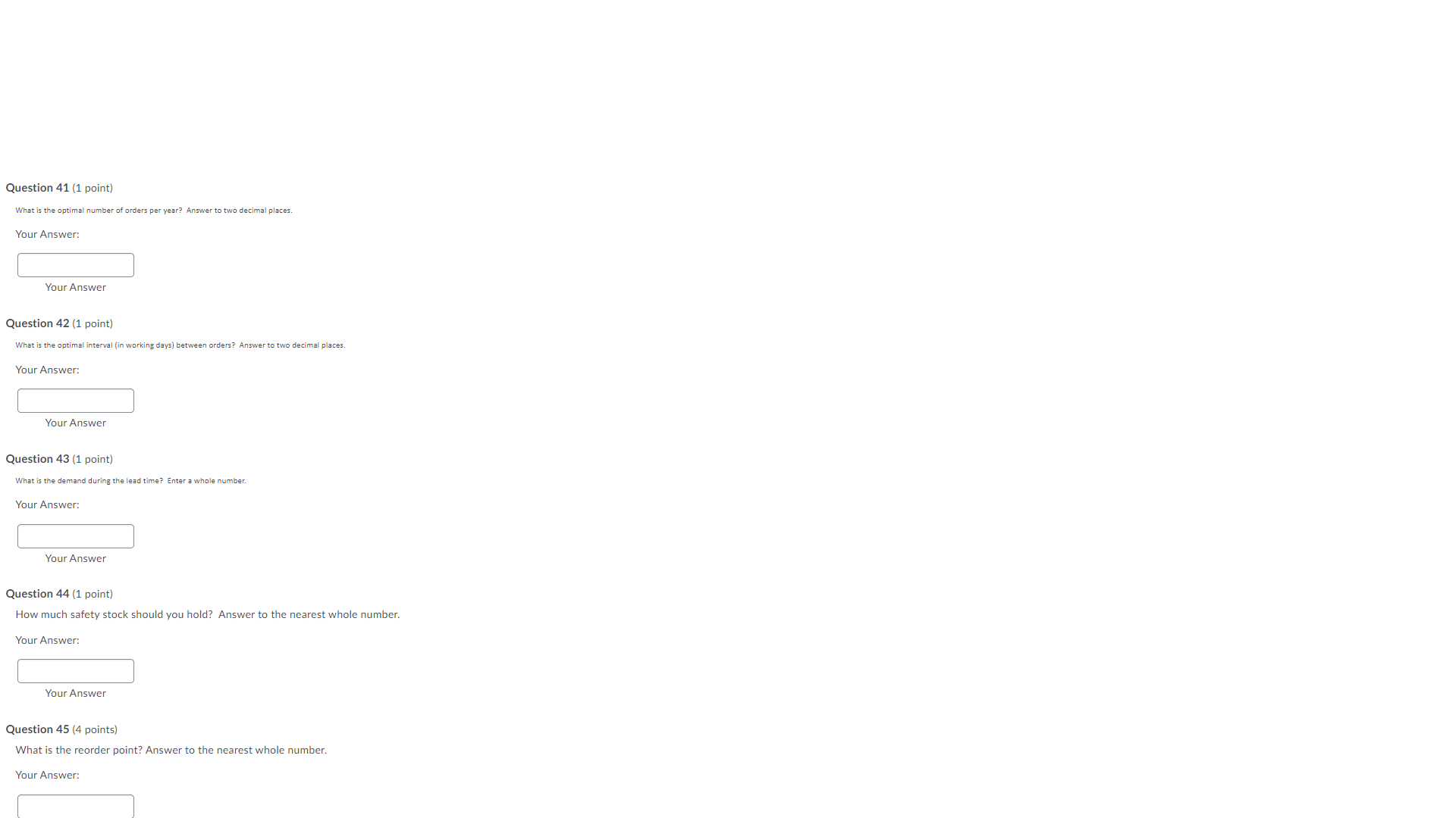 tires per day with a standard deviation of 10. The cost of